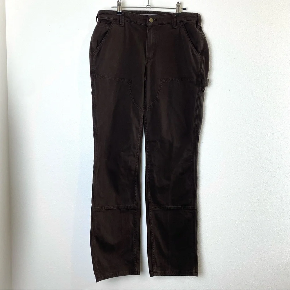 Carhartt Rugged Flex Loose Fit Canvas Double Front Work Pants - 8 Tall - Picture 3 of 15